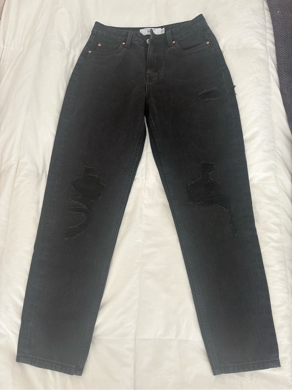 NWOT Black Distressed Slim Jeans
